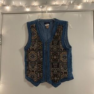 Tapestry Denim Vest